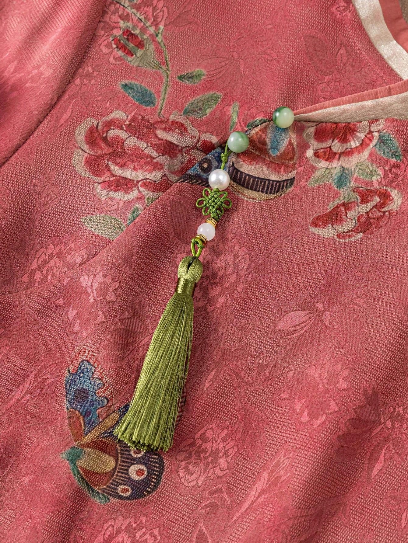 Short Sleeve Floral Designs New Chinese Style Cheongsam Qipao Dress