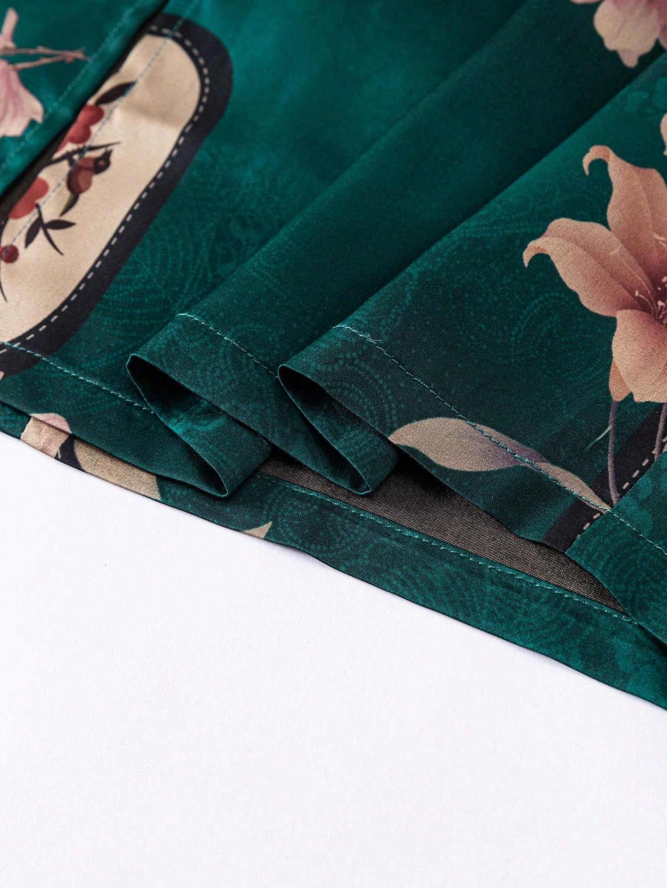 Sleeveless Knot Button Split Thigh Floral Designs New Chinese Style Cheongsam Qipao Dress