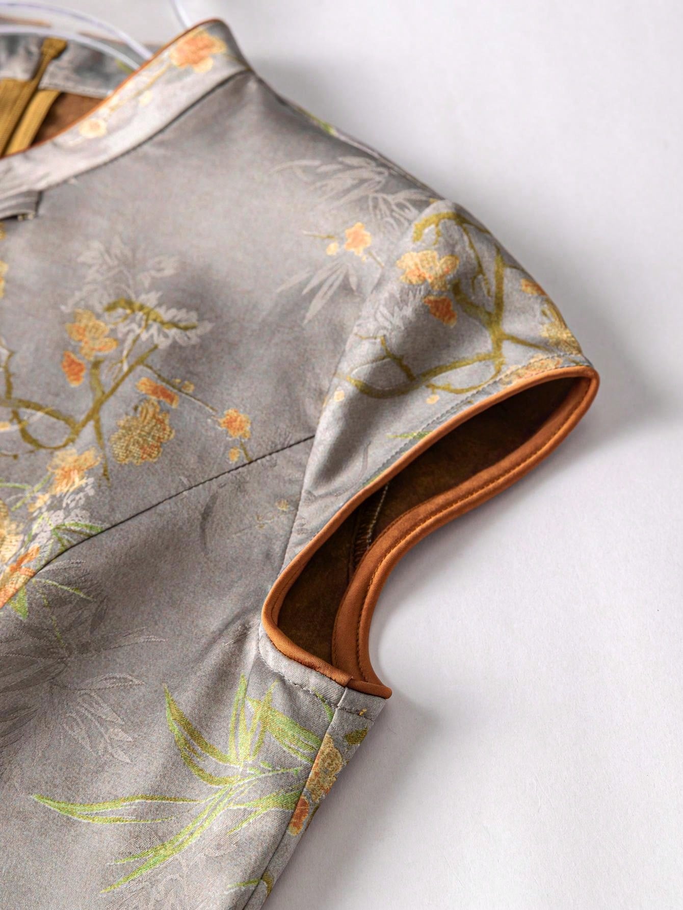 Short Sleeve Floral Designs New Chinese Style Cheongsam Qipao Dress