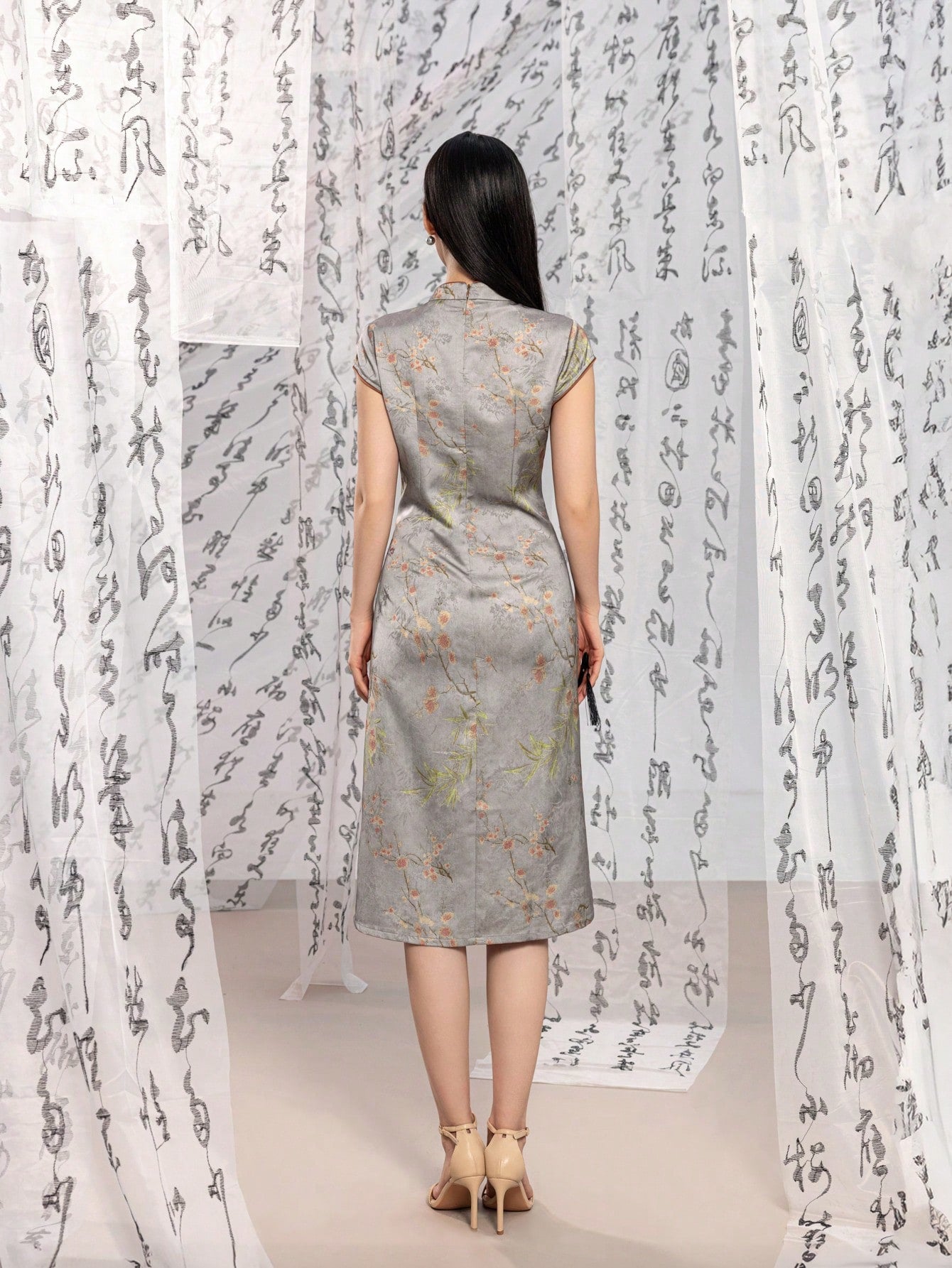 Short Sleeve Floral Designs New Chinese Style Cheongsam Qipao Dress